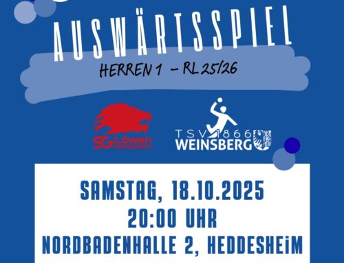 Vorbericht: TSV Weinsberg reist mit Rückenwind zum Auswärtsspiel nach Heddesheim